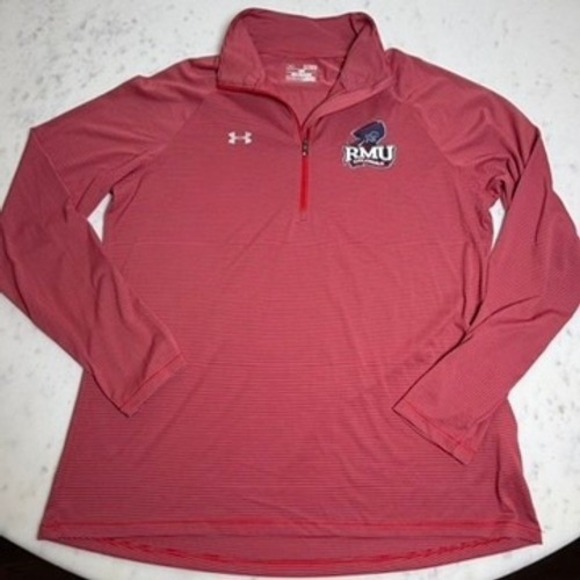 Under Armour RMU Colonials 1/4 Zip Pullover Mens XL Red HeatGear NCAA - Picture 2 of 7